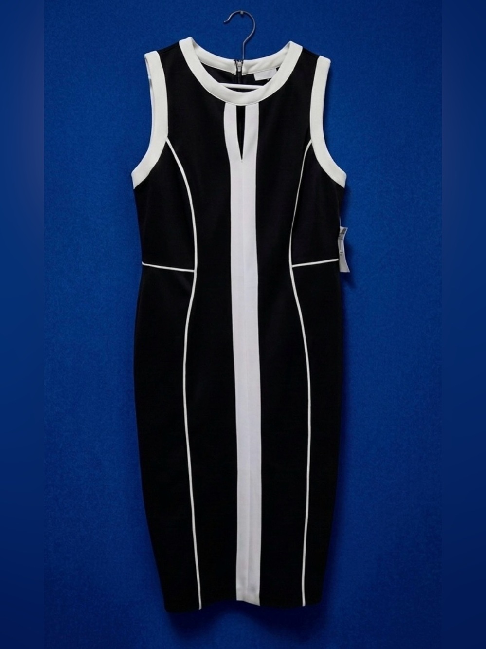 ✨👀NEW YORK & COMPANY | Black and White | Sleeveless Midi Sheath Dress 👀✨